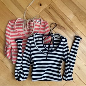 Anthropologie Pilcro Letterpress ribbed stripe